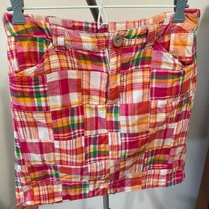 Croft and Barrow skirt. Madras plaid. Size 4
